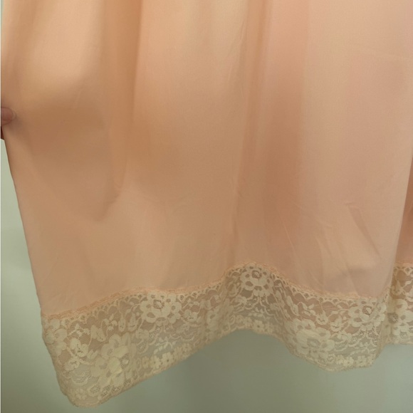 Vintage Van Raalte Peach Pink Lace Slip Dress Size 38 Large - Picture 4 of 8